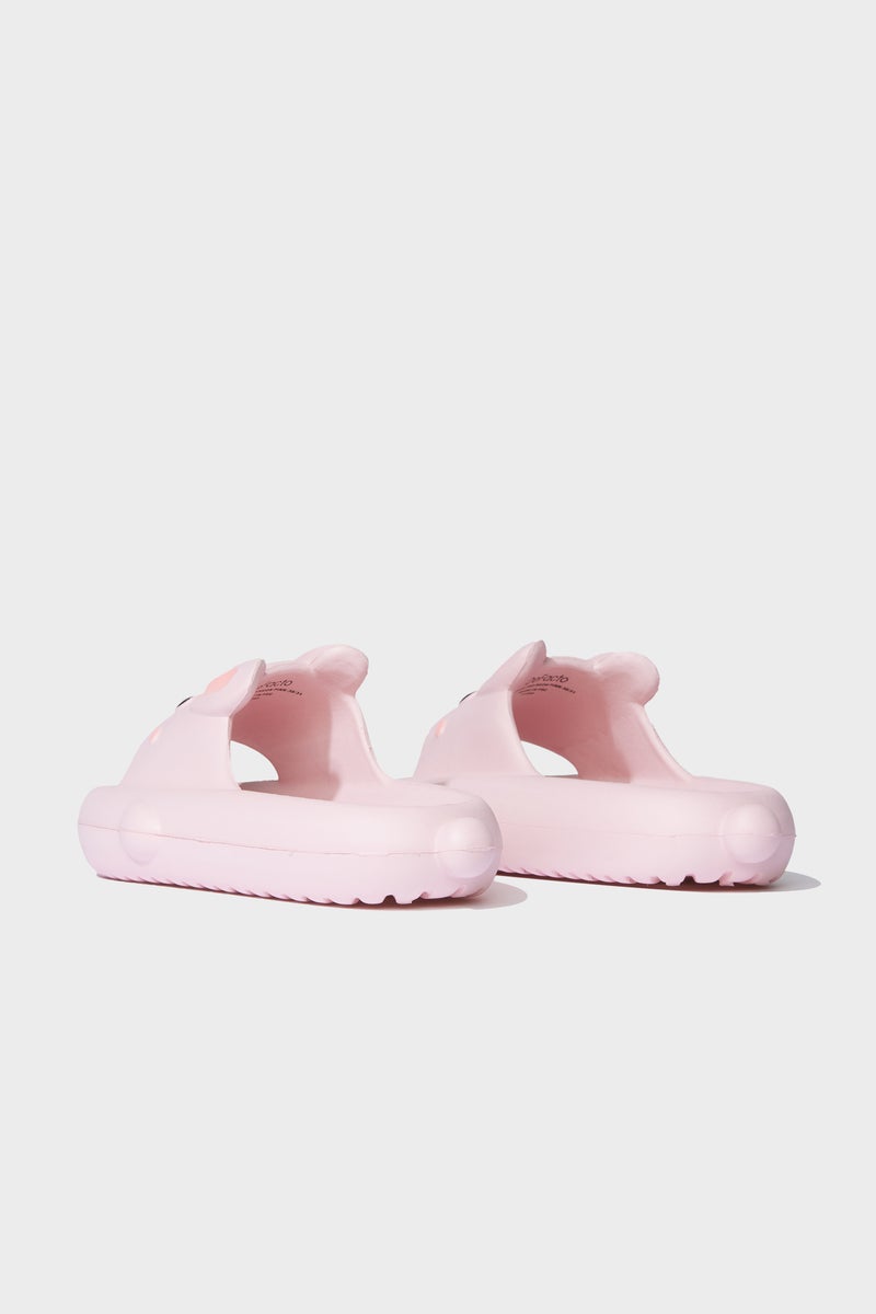 DeFacto Pink Girl Girl High Sole Single Band Eva Slippers Casual - Image 3